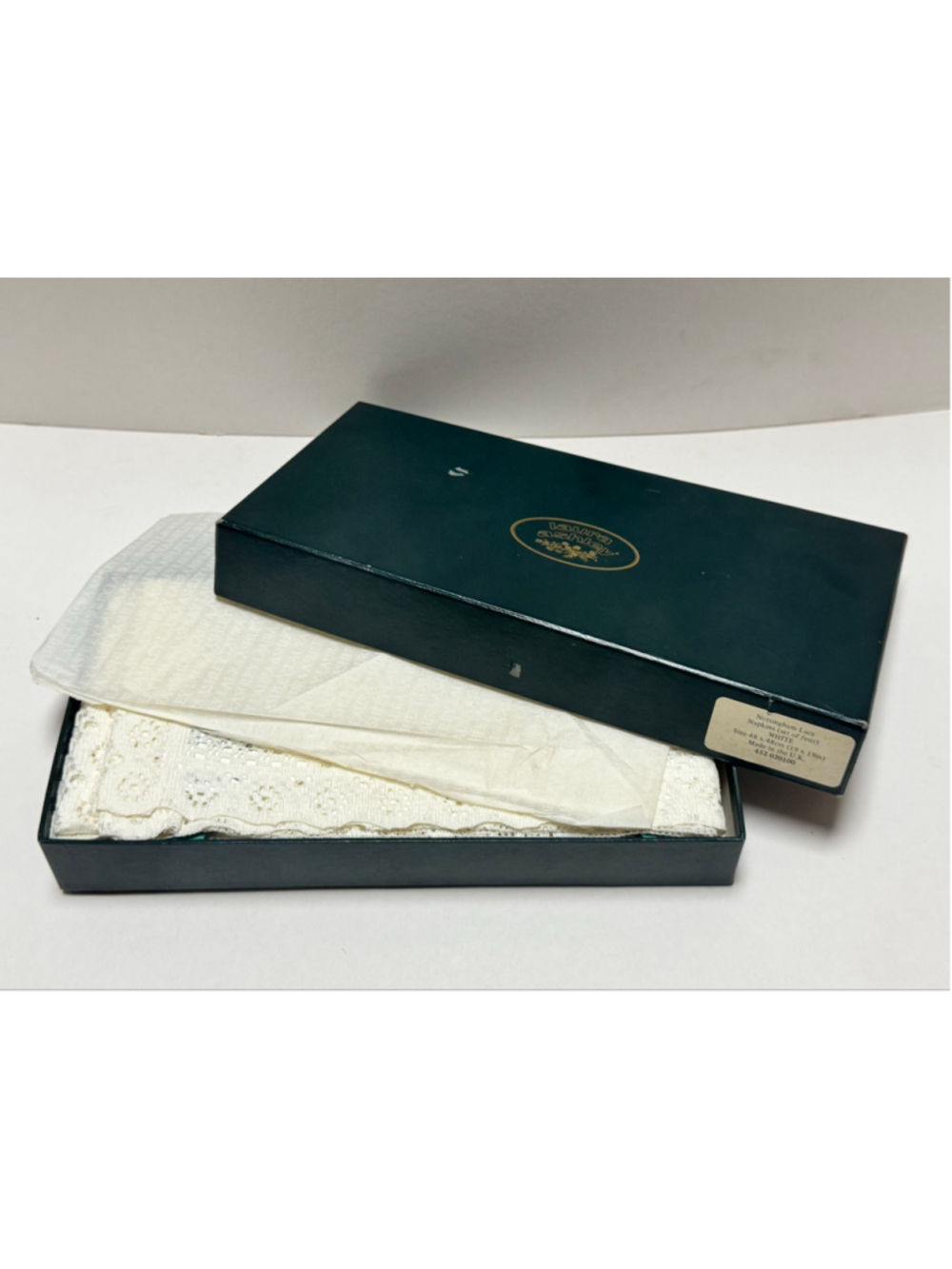 Laura Ashley Nottingham Lace Napkins Set of 4 White New - 19”x19”